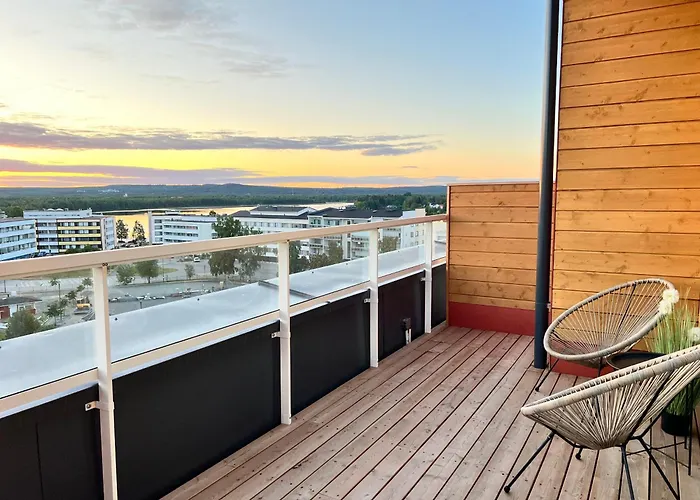 Modern Penthouse With Private Terrace Rovaniemi